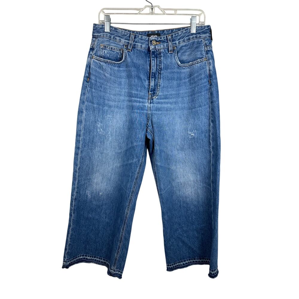 Me+EM Wide Leg Cropped Jean Size 29/8 Medium Wash EUC